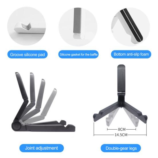 Suport Tabletă Plastic Portabil Călătorie Antiderapant Reglabil Pliabil Universal Tabletă Telefon Mobil Suport Desktop Accesorii Telefon Tabletă