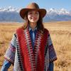 Neck Wrap Tassel Scarves Warm Knitted Cape Simple Imitation Cashmere Scarf  Travel Vacation