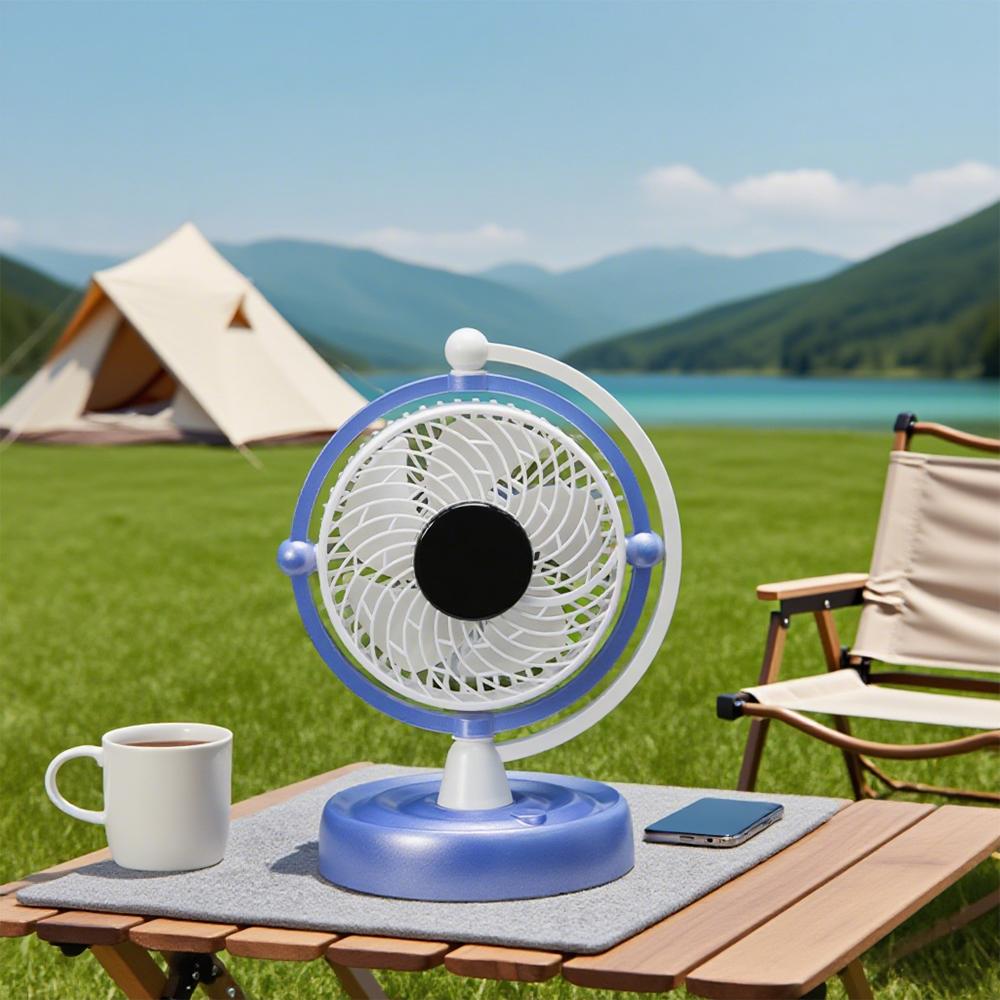 Portable Mini USB Rechargeable Cooling Fan Handheld Desktop Fan for Home Office Travel with Manual Power Source for Outdoor Use