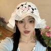 Summer Spring Crochet Bucket Hat Woman Commutes Camping Taking Photo Fisherman Hat with Pleated Trim for Girlfriend