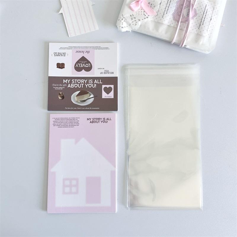 10pcs/set Cute Fashion Kpop Photocard Package Bag Sweet Simplicity Anime Photo Card Decor Bag Cardstock Student Supplies