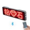 Bluetooth LED Scrolling Badge - Red Text Display for Work ID