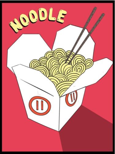 

Noodle Takeaway Pot Metal Wall Plaque Art Vintage tin sign retro FoodAluminum 20x30cm（7.8x11.8inch）