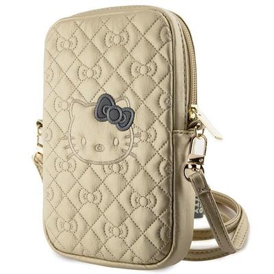 Hkpbpekhbpdzłoty/Gold Quilted Bows Strap Handbag