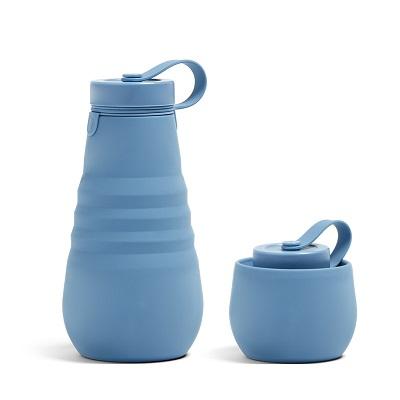 

1Pc 20oz / 592ml Collapsible Water Bottle,Leak-Proof Reusable Silicone Travel Cup,Outdoor Hiking Water Cup Bar Tool 600ml