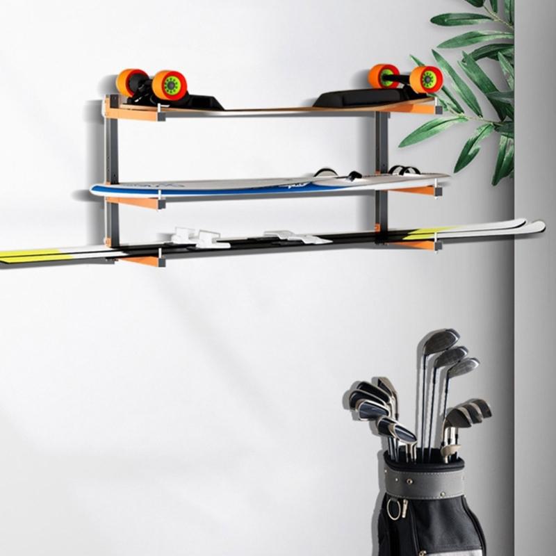 Heavy Duty Wall Mount Lumber Rack Space Saving Timber Storage Shelf 3 Tiers Wood Holder Multipurpose Firewood Organizer