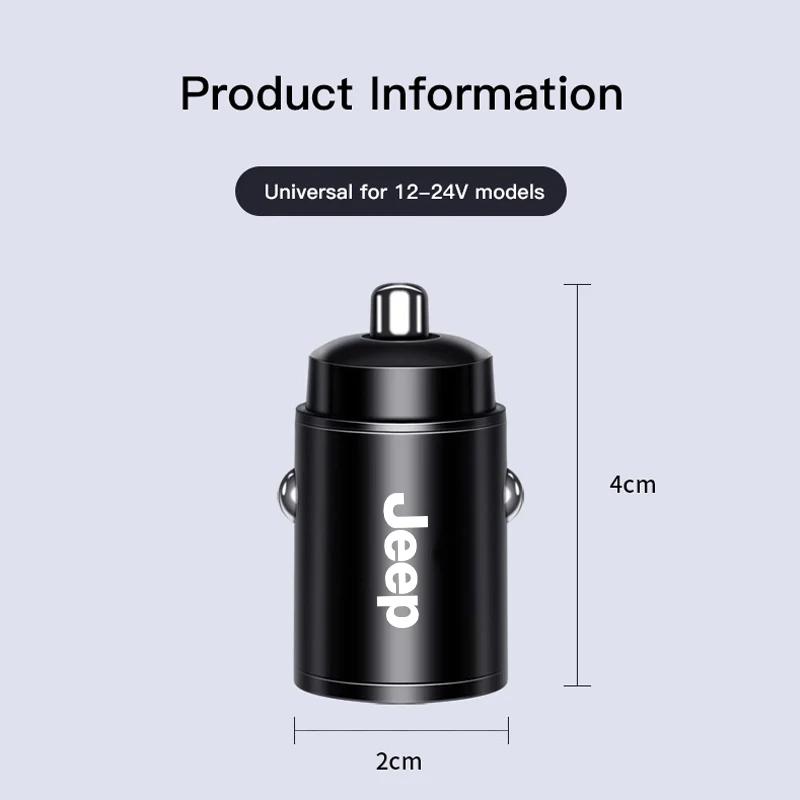 Pour Voiture Jeep Chargeur Rapide Allume-Cigare de Véhicule Prise Convertisseur Pour Jeep Wrangler JL JK Renegade Compass Gladiator Cherokee