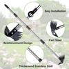 2 in 1 Weed Puller Tool with Long Handle, Hand Weed Rake and Hoe Uprooting Pulling Weed Remover Tool for Yard Patio Lawn Garden