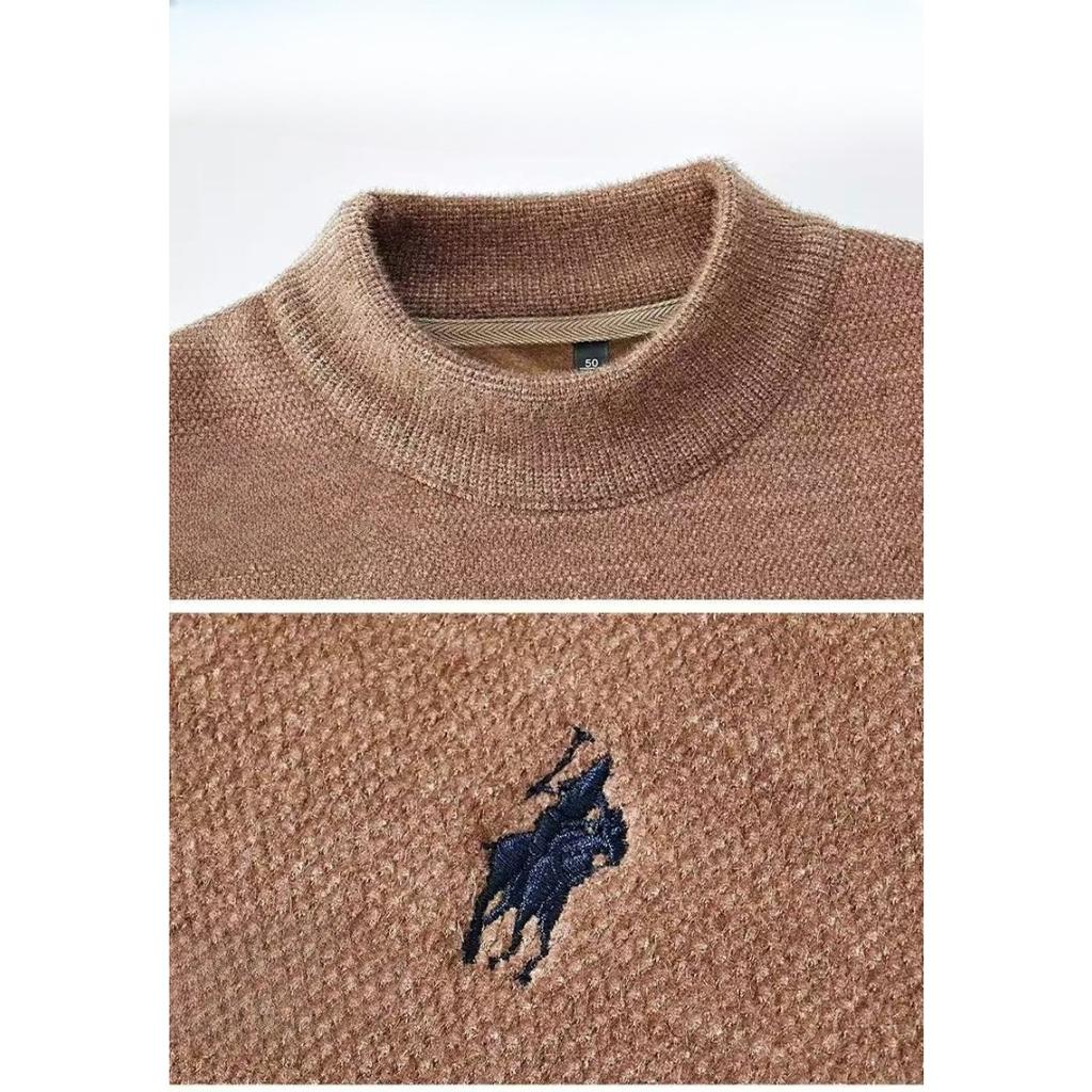 STORN Men's Fashion Solid Long Sleeved Polo Shirt Attumn Winter Comfortable Top