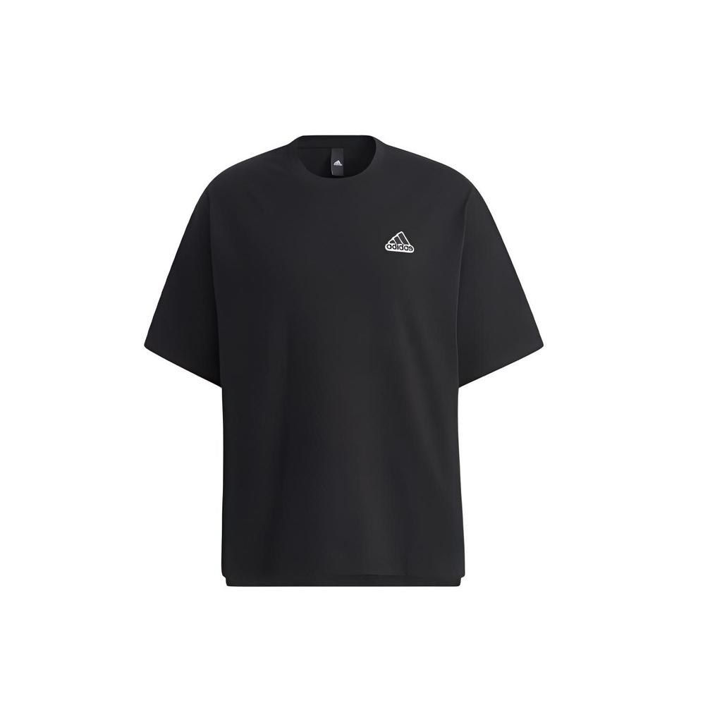Adidas T Shirts Men's Black Crew Neck Moderate Straight Fit HA3648