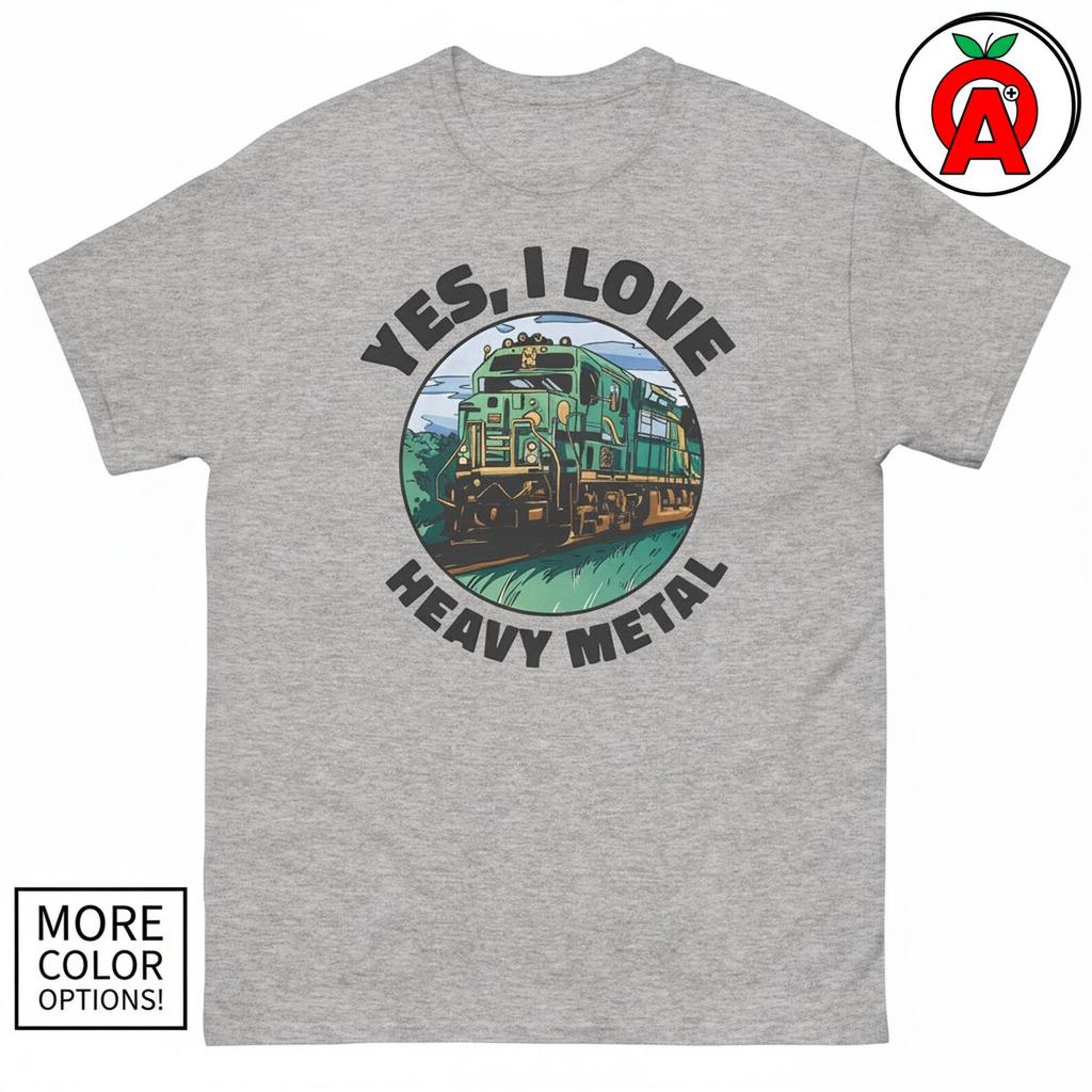 Heavy Metal Train T-Shirt, Train Graphic Shirt, Locomotive Classic TShirt, Railway Casual Top, Diesel Crew Neck Tee, Vintage Unisex Shirt