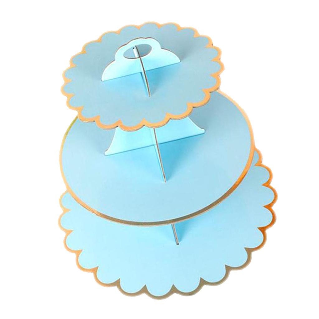 Round Cardboard Cupcake Stand Dessert Tower Treats Stacker Pastry Serving Platter Food