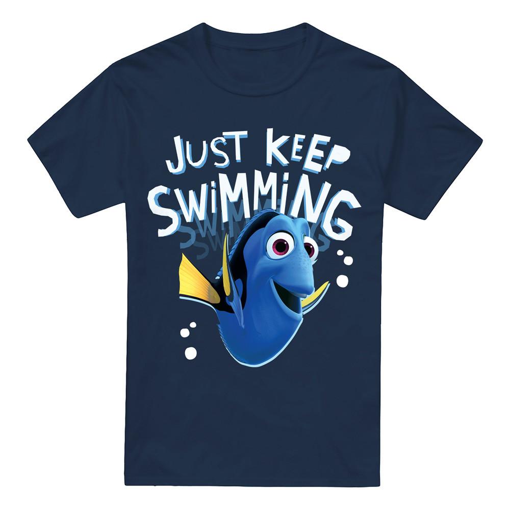 Finding Nemo Dory Just Keep Swimming T-Shirt , Navy