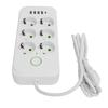 6 Way Power Strip with 4 USB and 1 Type C Port Europn Standard Power Socket with   2 Meter Cable
