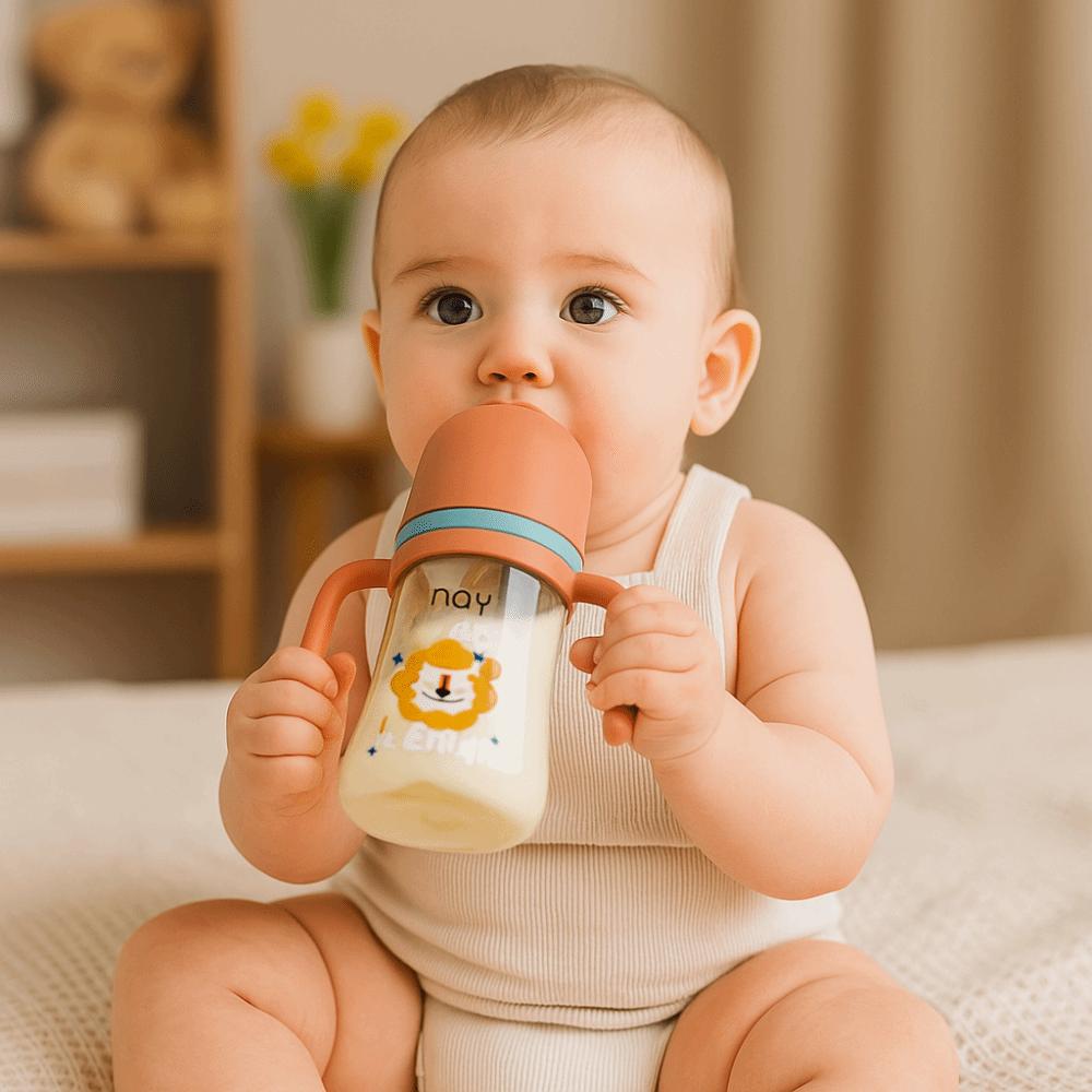 240ML Baby Feeding Bottle Drop Resistant Toddler Milk Cup Cute Newborn Bottle  Night Feeding