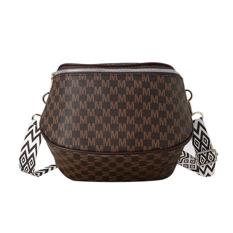 Bag women's new retro printed women's fanny pack fashionable versatile shoulder bag trendy messenger bag breast bag women