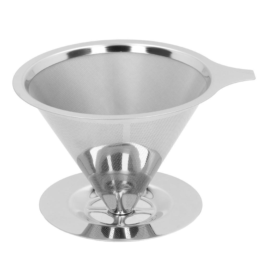 Pour Over Coffee Dripper Slow Drip 1 to 6 Cups Cone Filter Strainer Reusable Stainless Steel