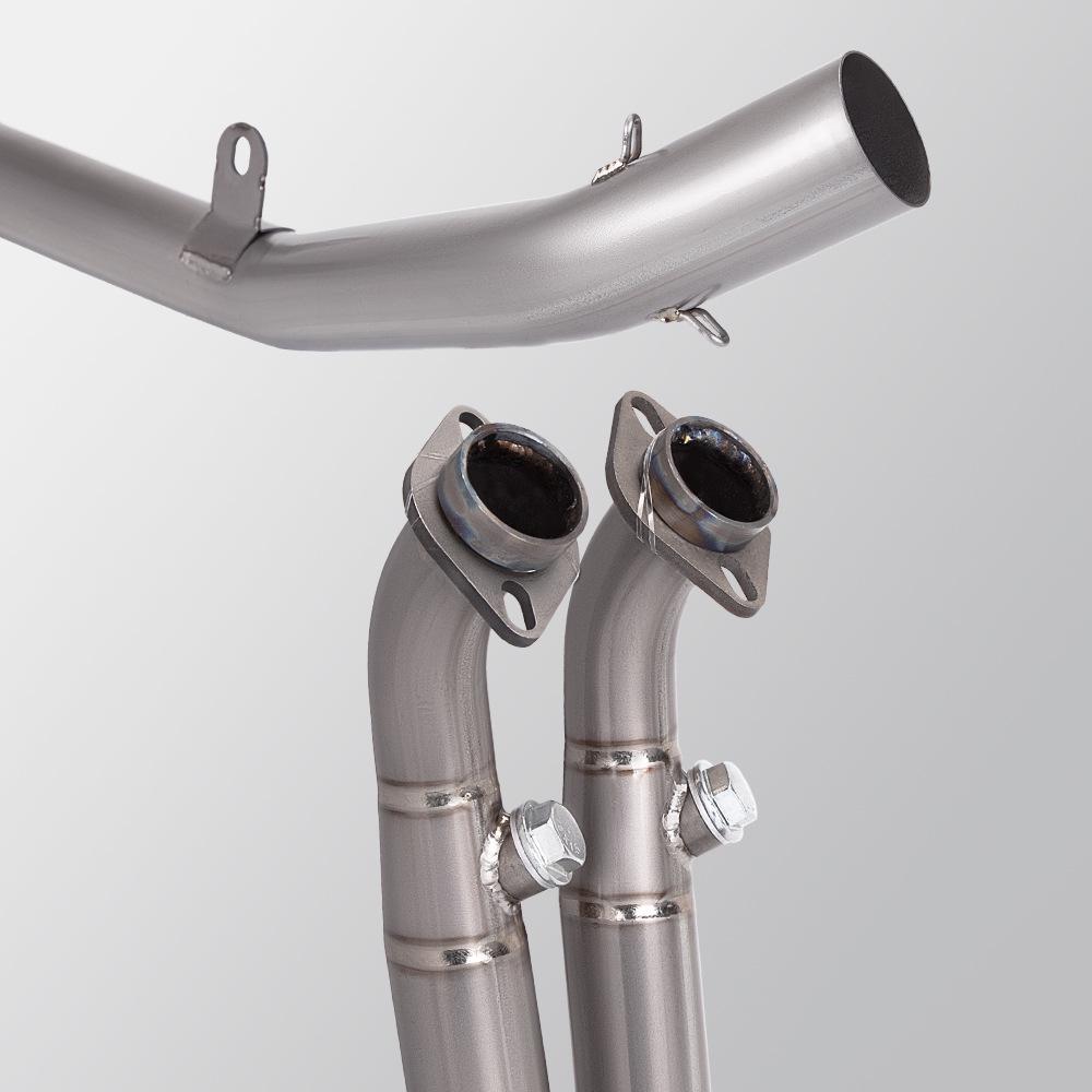 Titanium Alloy Exhaust Pipe Set for Chunfeng 450SR Motorcycle, Non-Destructive Install