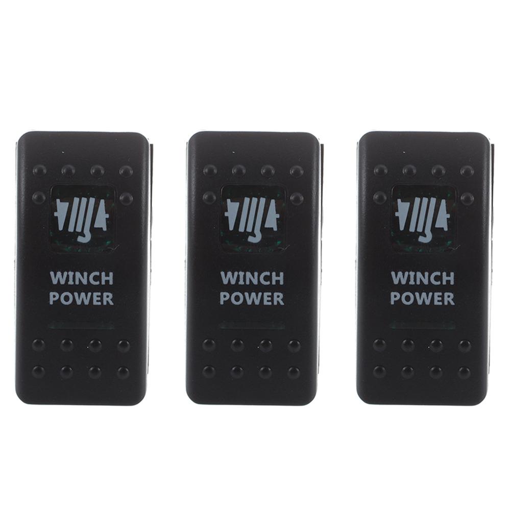 3X 12V Car Marine Boat RV Toggle Rocker Switch LED Light Bar Work Fog Rear ON-OFF Winch Power