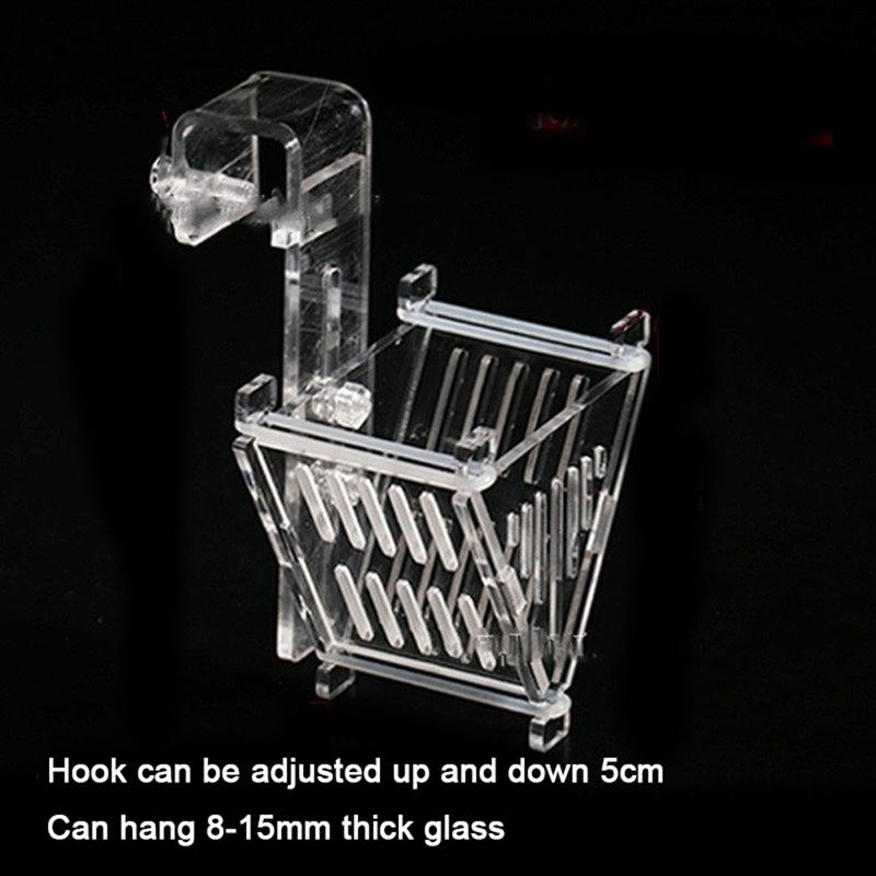 Fish Acrylic Red Bloodworm Feeding Cup Aquarium Cone Nematode Feeder Fish Funnel Feeding Ring Detachable Fish Tank Accessories