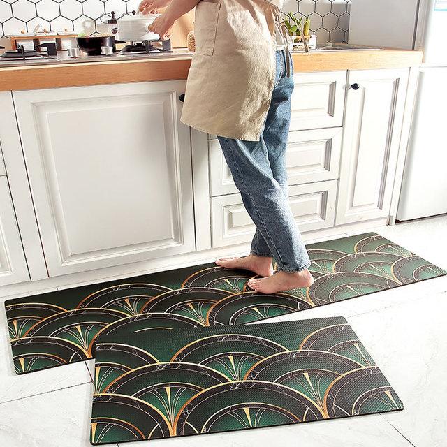 Washable Long Strip Kitchen Carpet Anti Skid And Oil Proof Dining Room Pvc Floor Rugs Home Bathroom Entrance Door Mats