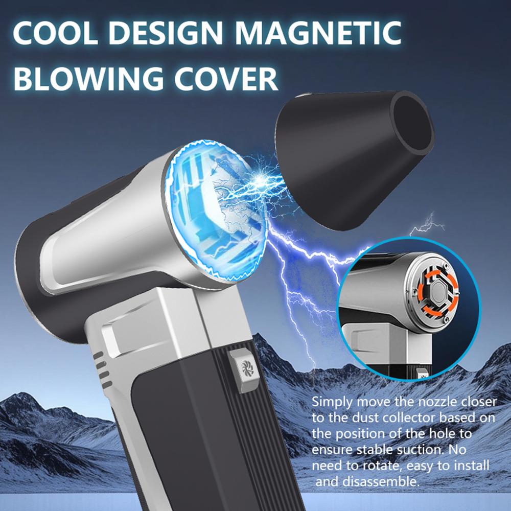 Electric Air Duster 3 Gear Adjustable Blowing Snow Cleaning Blower Tool 130000RPM Car Fan Portable Type-C Charging Turbo Jet Fan