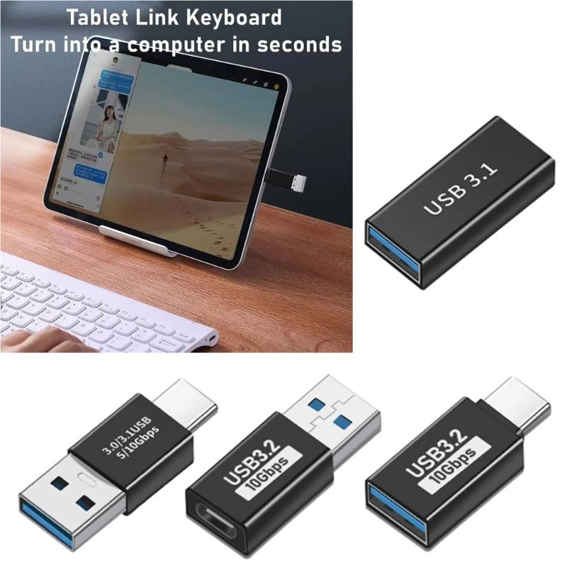 USB 3.1 to Type C Adapter Male Female OTG Connectors for Fast Data Transfer Up to 10Gbps for Multiple Devices