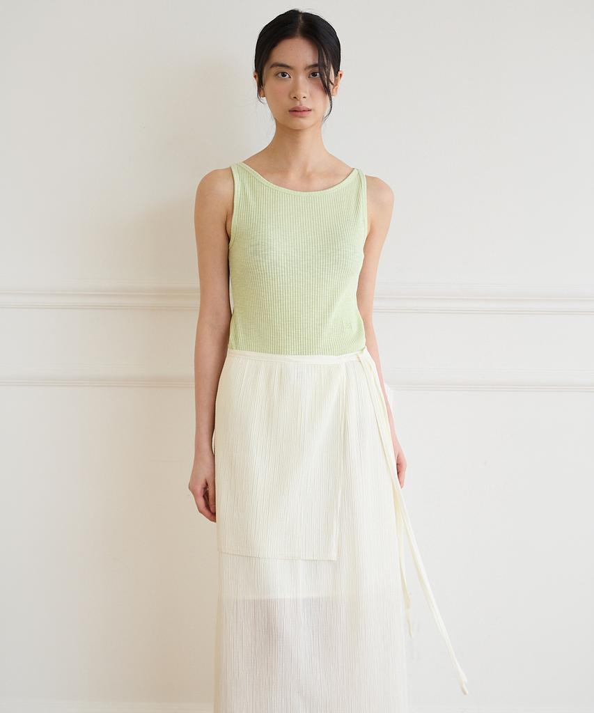 Oeoseoul Pleated Maxi Skirt [Ivory]