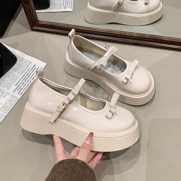 Fashion Womens Derby Shoes Clogs Platform Female Footwear White Sneakers Shallow Mouth Autumn Leather Creepers Dress Fall Summer New