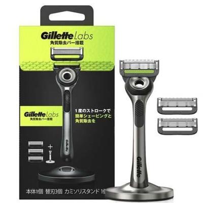 Gillette Gillette Labs Tıraş bıçağı standına sahip peeling çubuğu 3 yedek bıçak Gillette P&G + (1 set) /