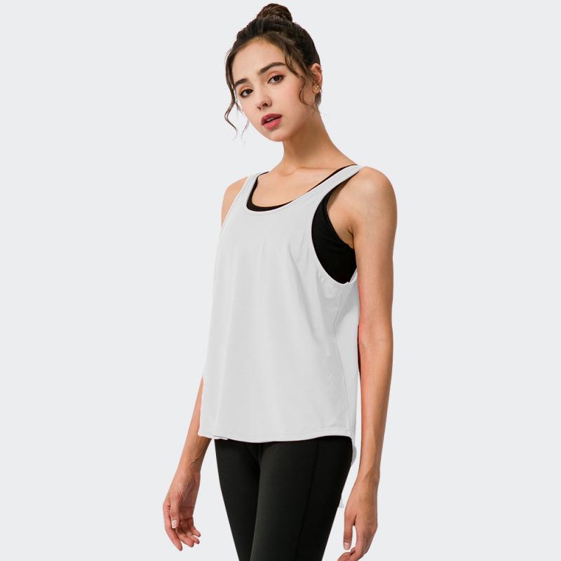 Damska luźna kamizelka sportowa szybkoschnąca do biegania, jogi i fitnessu
