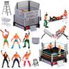 Neuer Wrestler Athlet Wrestling Figur Gladiator Modell Set Mit Kampfstation Arena Käfig Zusammengebautes Kampfspiel Spielzeug Jungen Geschenk