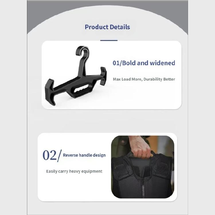 Small Folding Utility Hanger Vest Hanger Plastic Texture Perfect for Travel Storage of Thicken Coat and Adventure Gear
