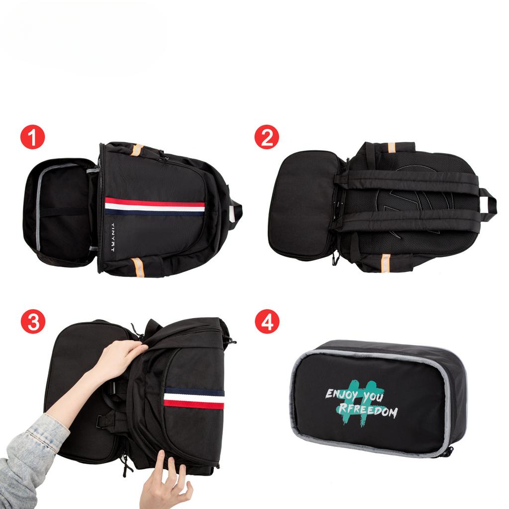 Zaino da Uomo da Viaggio all'Aperto Pieghevole alla Moda Grande Capacità Zaino Scolastico Espandibile