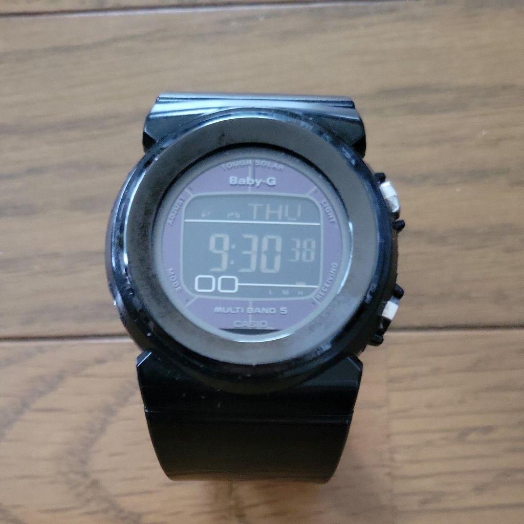 Used CASIO Baby-G BGD-1000 Radio-Controlled Tough Solar Multi-Band 5 Watch Black