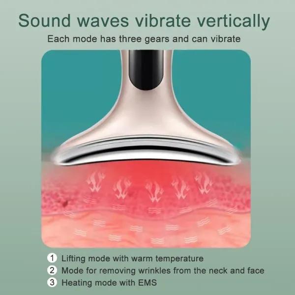 2-in-1-Nackenschönheitsgerät, elektrisches Gesichtsmassagegerät zur Hautstraffung, Halsstraffung und Anti-Falten-Gesichtsstraffung, glatt, fest für Frauen
