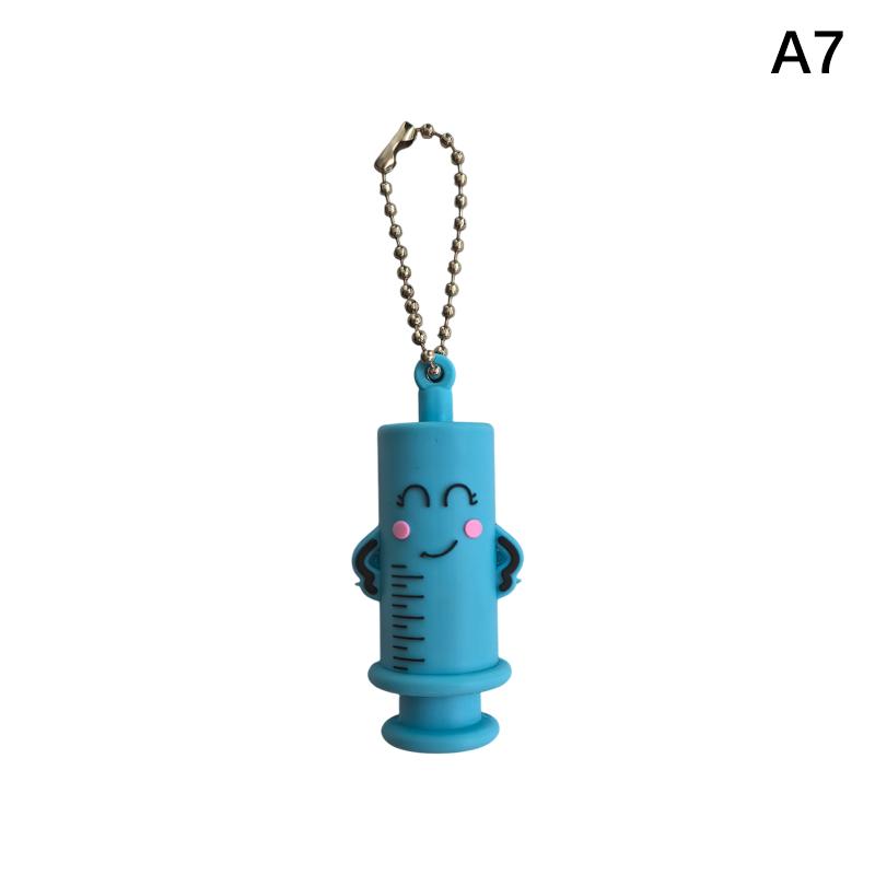 Ampoule Bottle Opener Pendant Soft Gel Ampoule Keychain Syringe-Shaped Nurse Doctor Ampoule Opener Medication Vial Breaker Tool