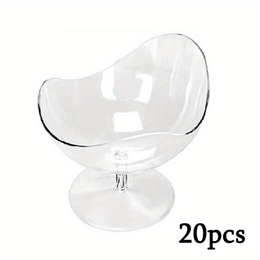 50pcs Ball Chair Disposable Plastic Cups Mini Plastic Dessert Cups Unique Design Fancy Plastic Parfait Cups Elegant Dessert Cups Dessert Bowls