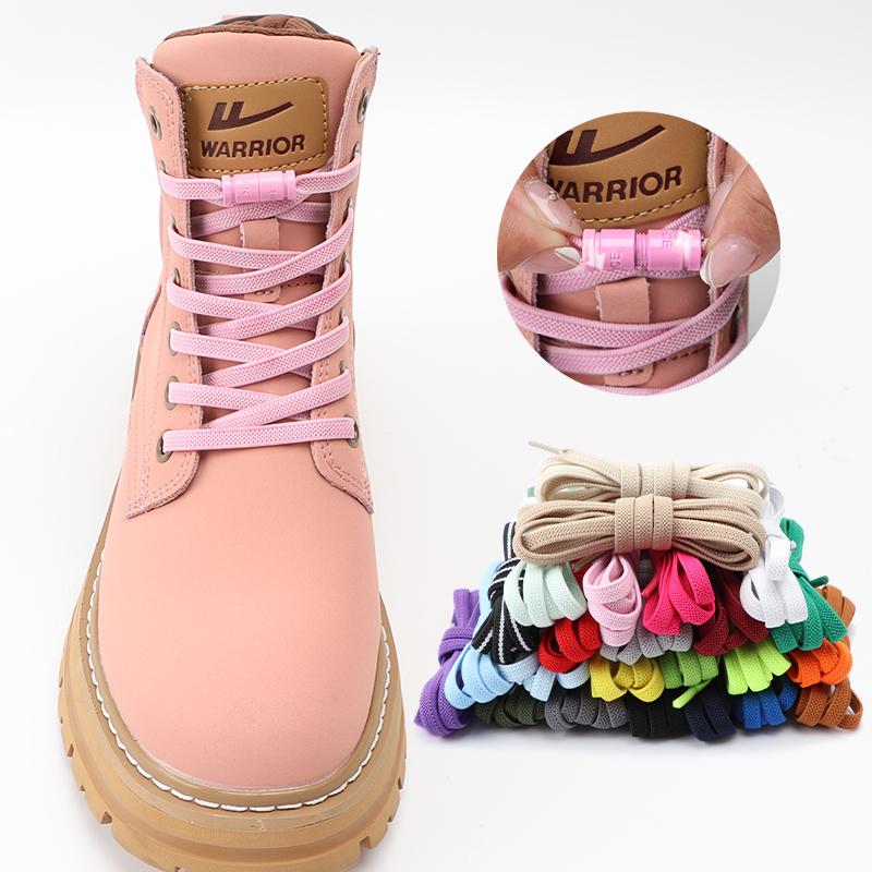 New Elastic Laces Sneakers Capsule Lock Boots Shoelaces Without ties Kids Adult No Tie Shoe laces Flat Rubber Shoelace for Shoes