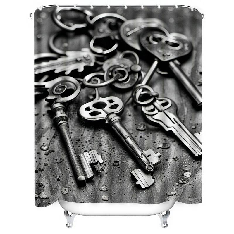 Vintage Keys Shower Curtain | Classic And Elegant Bathroom Decor