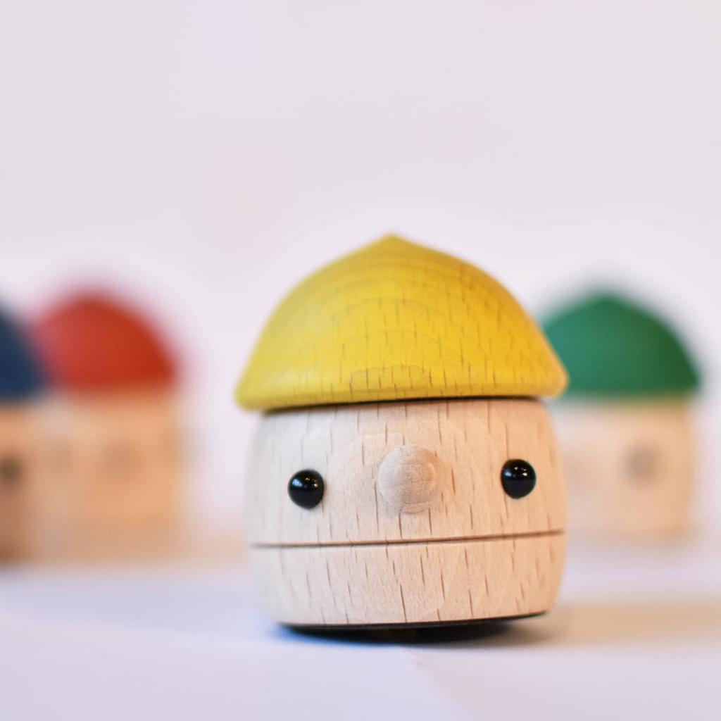 Comomg Acorn Rolling Set 1, Wooden Toy, Made In Japan, for Children, Com-donset 001