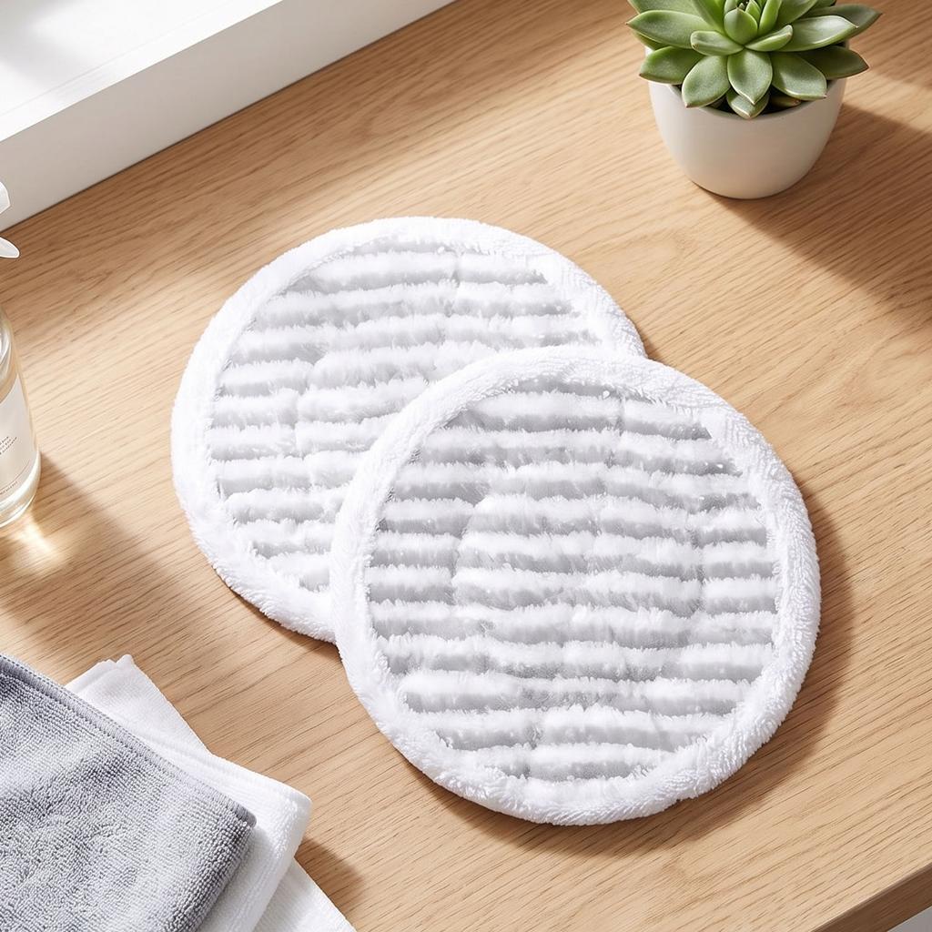 Scrub Pads Replacement for Shark S8001 S8201 S7000 Mop YYH65257 Striped Microfiber Steam Scrub Mop Round Pad for Hard