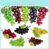 Grapes Simulation Fruit Plastic  Toy Vine Prop Photography Tools Decoration