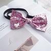 Sparkling Gold Glitter Resin Bow Tie Pin For Wedding And Party Wear
