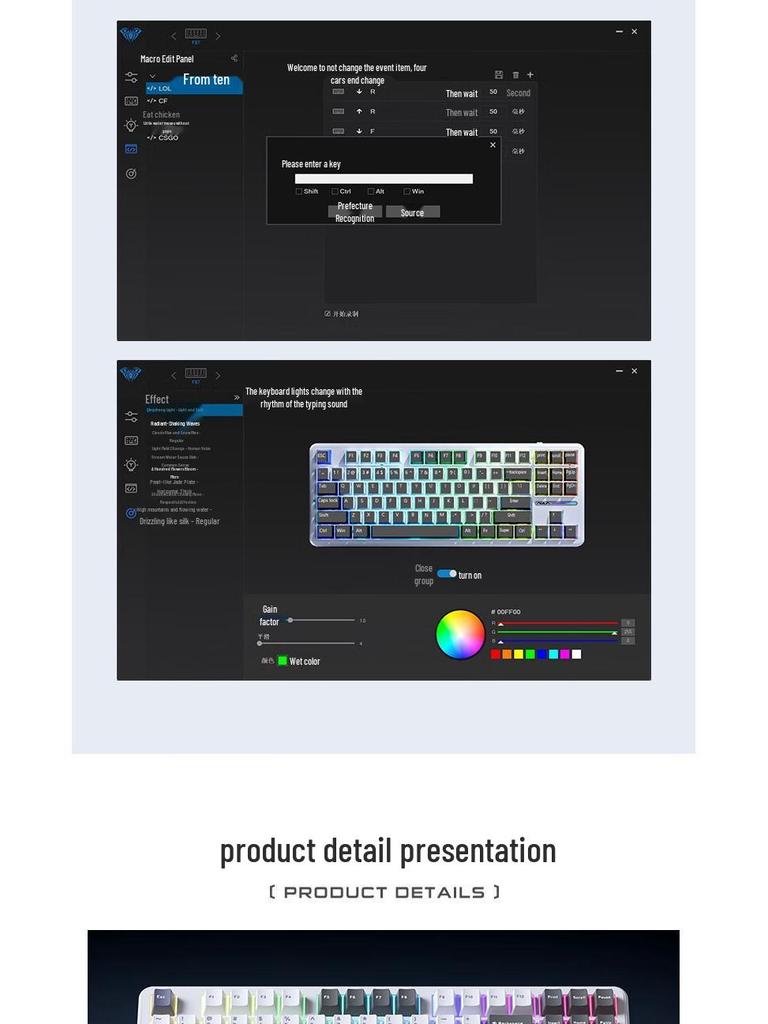 Wolfspider F87Pro Wireless Mechanical Gaming Keyboard - Customizable, Three-Mode, Bluetooth, Gasket Structure, Hot-Swappable.