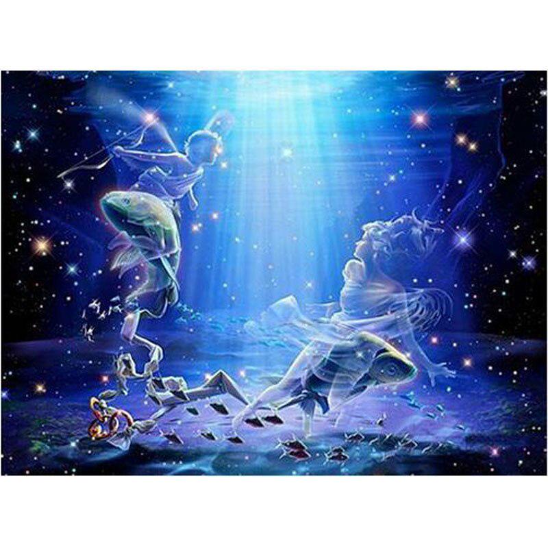 Pictura cu diamant rotund / pătrat Flori Peisaj Mozaic Broderie înger Poză cu diamant Decorare acasă