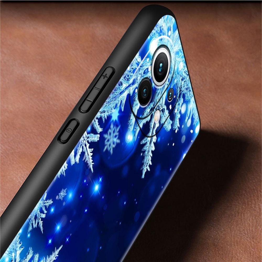Měkké silikonové pouzdro pro Xiaomi Mi 11 Lite 5G NE 11T Pro 12S Ultra 12 Note 10 10T 9T Kryt na telefon Nárazník Funda Sněhobílá Vločka