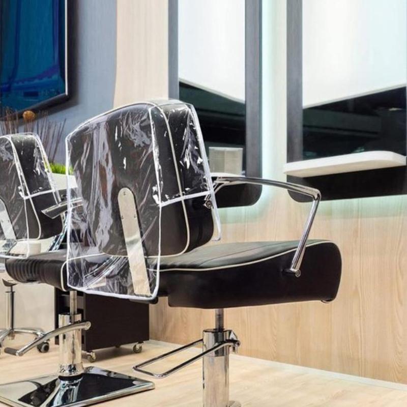 1PC Salon Chair Cover Protector Clear Square Waterproof Hairdressing Chair Back Covers Fit Standard Salon Chairs Office Chairs