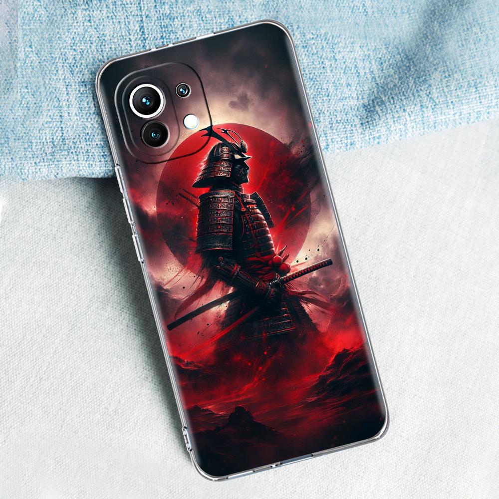 Phone Case For Xiaomi Mi 15 14 13 12 11 Lite 15T 13T 12T Pro Poco X7 X6 X5 Pro 5G X3 NFC F7 F6 F5 Cover Japanese Bushido Samurai
