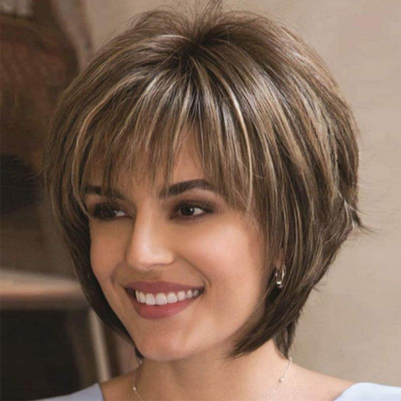 

Парик Женский модный комплект коротких прямых волос, подходящий для любой формы лица